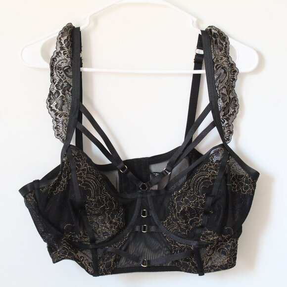 Torrid Strappy Lurex Lace Underwire Bra - Picture 2 of 7